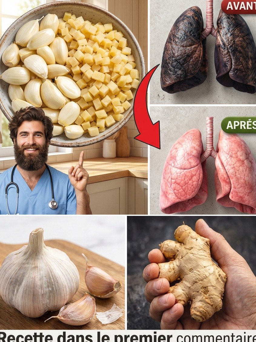 ¡El Secreto Ancestral para Unos Pulmones y Cuerpo IMPECABLES! Descubre la Mezcla de Jengibre, Ajo, Cebolla y Limón que Te Transformará